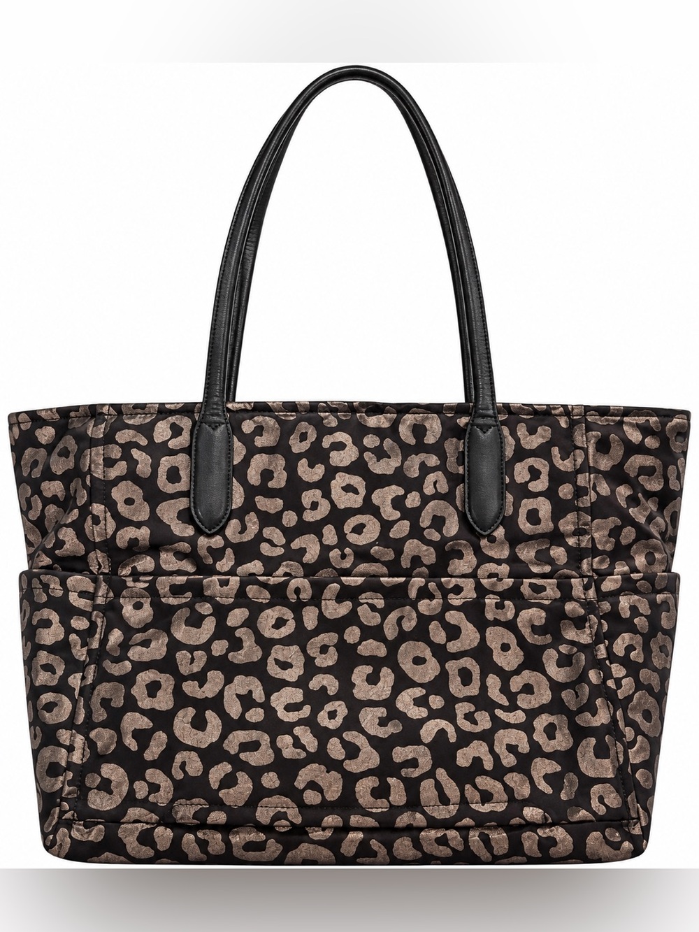 Kate Spade Chelsea Black Metallic Leopard Large Tote Shoulder Bag - Picture 3 of 5